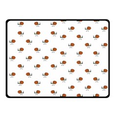 Funny Cartoon Sketchy Snail Drawing Pattern Fleece Blanket (small)