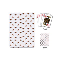 Funny Cartoon Sketchy Snail Drawing Pattern Playing Cards Single Design (mini) by dflcprintsclothing