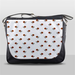 Funny Cartoon Sketchy Snail Drawing Pattern Messenger Bag by dflcprintsclothing