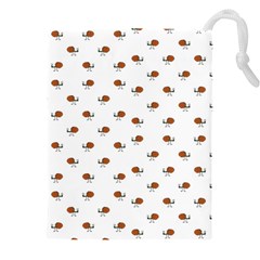 Funny Cartoon Sketchy Snail Drawing Pattern Drawstring Pouch (5xl) by dflcprintsclothing