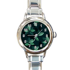 Foliage Round Italian Charm Watch by HermanTelo