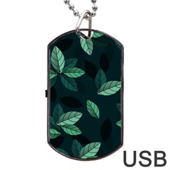 Foliage Dog Tag Usb Flash (one Side)