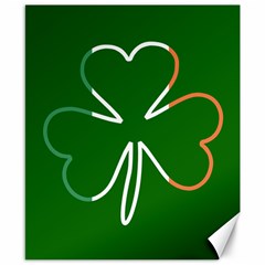 Shamrock Irish Clover St Patrick Canvas 8  X 10  by yoursparklingshop