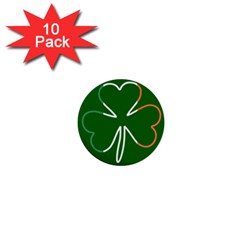 Shamrock Irish Clover St Patrick 1  Mini Buttons (10 Pack)  by yoursparklingshop