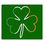 Shamrock Irish Clover St Patrick Double Sided Flano Blanket (Small)  50 x40  Blanket Front