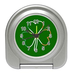 Shamrock Irish Clover St Patrick Travel Alarm Clock by yoursparklingshop