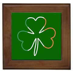 Shamrock Irish Clover St Patrick Framed Tile by yoursparklingshop