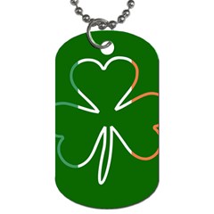 Shamrock Irish Clover St Patrick Dog Tag (two Sides) by yoursparklingshop