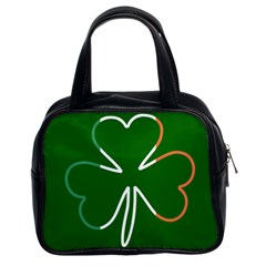 Shamrock Irish Clover St Patrick Classic Handbag (two Sides) by yoursparklingshop