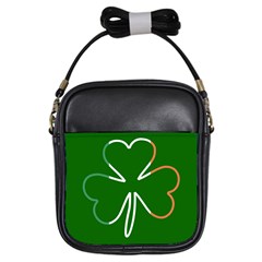 Shamrock Irish Clover St Patrick Girls Sling Bag by yoursparklingshop