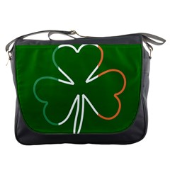 Shamrock Irish Clover St Patrick Messenger Bag by yoursparklingshop