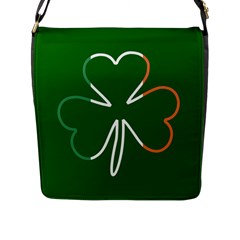 Shamrock Irish Clover St Patrick Flap Closure Messenger Bag (l) by yoursparklingshop