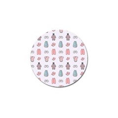 Pattern With Clothes For Newborns Golf Ball Marker by SychEva