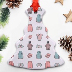 Pattern With Clothes For Newborns Ornament (christmas Tree) 