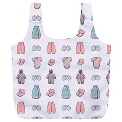 Pattern With Clothes For Newborns Full Print Recycle Bag (xxl) by SychEva