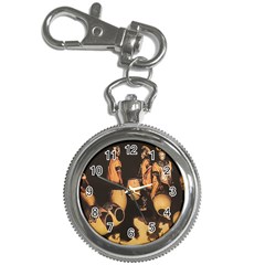 Candombe Drummers Warming Drums Key Chain Watches by dflcprintsclothing