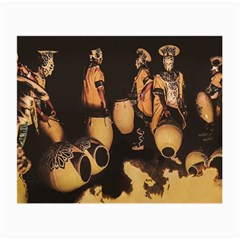 Candombe Drummers Warming Drums Small Glasses Cloth by dflcprintsclothing