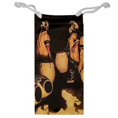 Candombe Drummers Warming Drums Jewelry Bag by dflcprintsclothing