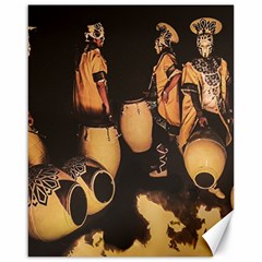 Candombe Drummers Warming Drums Canvas 16  X 20  by dflcprintsclothing