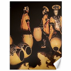 Candombe Drummers Warming Drums Canvas 36  X 48  by dflcprintsclothing