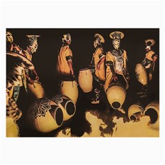 Candombe Drummers Warming Drums Large Glasses Cloth (2 Sides) by dflcprintsclothing