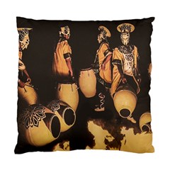 Candombe Drummers Warming Drums Standard Cushion Case (one Side) by dflcprintsclothing