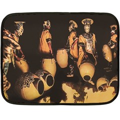 Candombe Drummers Warming Drums Double Sided Fleece Blanket (mini)  by dflcprintsclothing