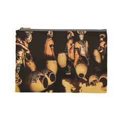 Candombe Drummers Warming Drums Cosmetic Bag (large) by dflcprintsclothing