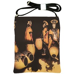 Candombe Drummers Warming Drums Shoulder Sling Bag by dflcprintsclothing