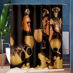 Candombe Drummers Warming Drums Shower Curtain 60  X 72  (medium)  by dflcprintsclothing