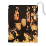 Candombe Drummers Warming Drums Drawstring Pouch (5XL) Front