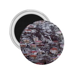 Metsovo Aerial Cityscape, Greece 2 25  Magnets by dflcprintsclothing