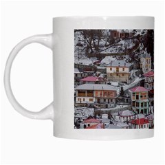 Metsovo Aerial Cityscape, Greece White Mugs by dflcprintsclothing