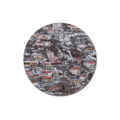 Metsovo Aerial Cityscape, Greece Magnet 3  (round) by dflcprintsclothing