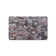 Metsovo Aerial Cityscape, Greece Magnet (name Card) by dflcprintsclothing