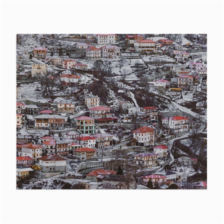 Metsovo Aerial Cityscape, Greece Small Glasses Cloth (2 Sides)