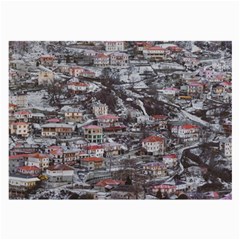 Metsovo Aerial Cityscape, Greece Large Glasses Cloth by dflcprintsclothing