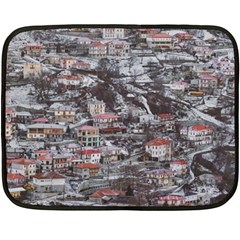 Metsovo Aerial Cityscape, Greece Double Sided Fleece Blanket (mini)  by dflcprintsclothing