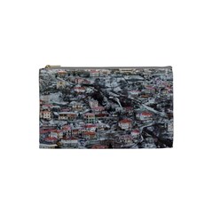 Metsovo Aerial Cityscape, Greece Cosmetic Bag (small) by dflcprintsclothing