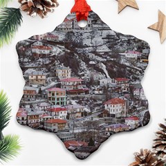 Metsovo Aerial Cityscape, Greece Ornament (snowflake)