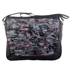 Metsovo Aerial Cityscape, Greece Messenger Bag by dflcprintsclothing