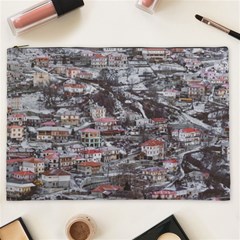 Metsovo Aerial Cityscape, Greece Cosmetic Bag (xxl) by dflcprintsclothing