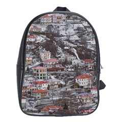 Metsovo Aerial Cityscape, Greece School Bag (xl) by dflcprintsclothing