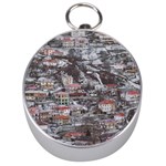 Metsovo Aerial Cityscape, Greece Silver Compasses Front