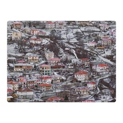 Metsovo Aerial Cityscape, Greece Double Sided Flano Blanket (mini) 