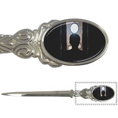 Woman Watching Window High Contrast Scene 2 Letter Opener by dflcprintsclothing