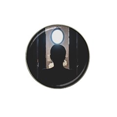 Woman Watching Window High Contrast Scene 2 Hat Clip Ball Marker by dflcprintsclothing