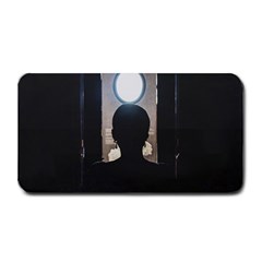 Woman Watching Window High Contrast Scene 2 Medium Bar Mats by dflcprintsclothing