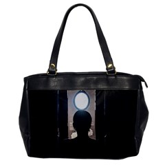 Woman Watching Window High Contrast Scene 2 Oversize Office Handbag by dflcprintsclothing