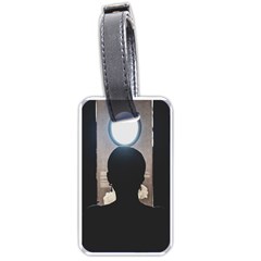 Woman Watching Window High Contrast Scene 2 Luggage Tag (one Side)